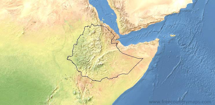 Ethiopia Map Outline