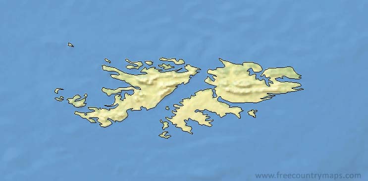 Falkland Islands Map Outline