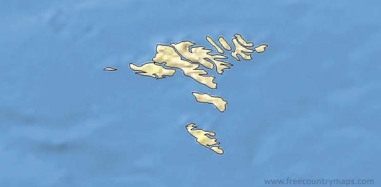 Faroe Islands Map Outline