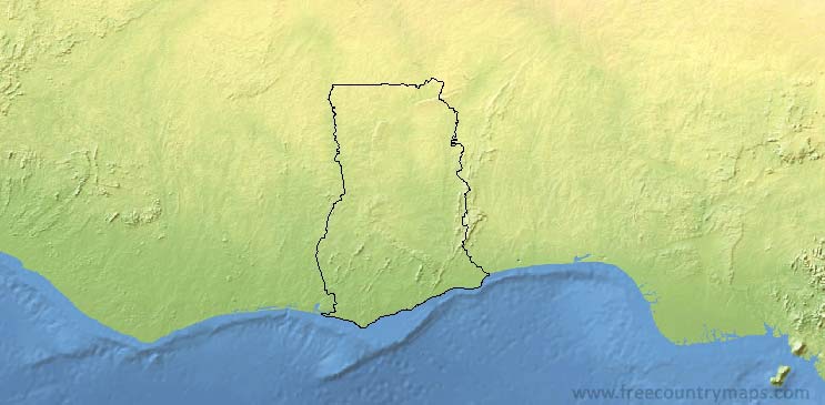 Ghana Map Outline