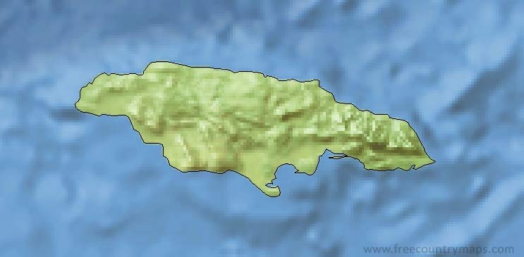 Jamaica Map Outline