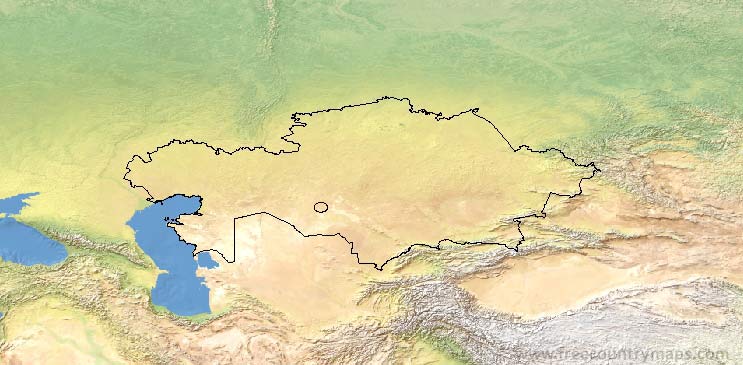 Kazakhstan Map Outline