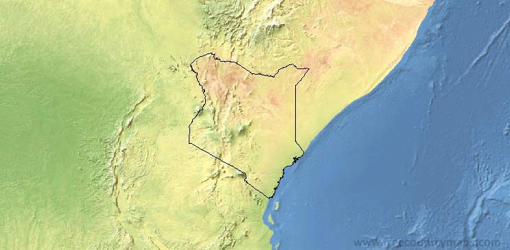 Kenya Map Outline