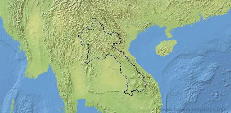 Laos Map Outline