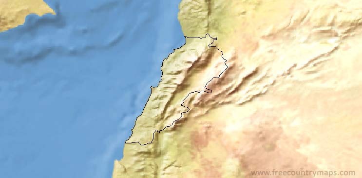 Lebanon Map Outline