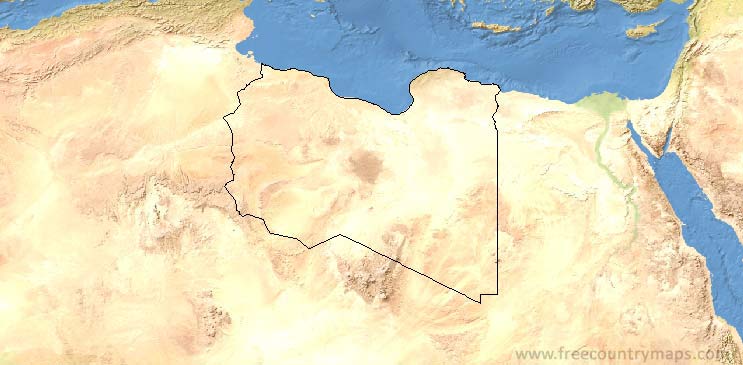 Libya Map Outline