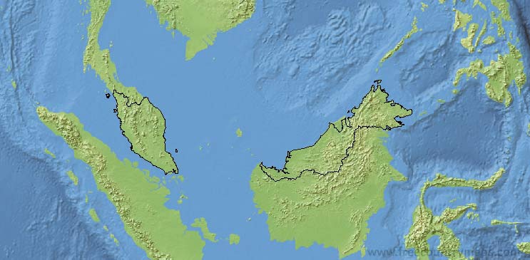 Malaysia Map Outline