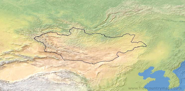 Mongolia Map Outline
