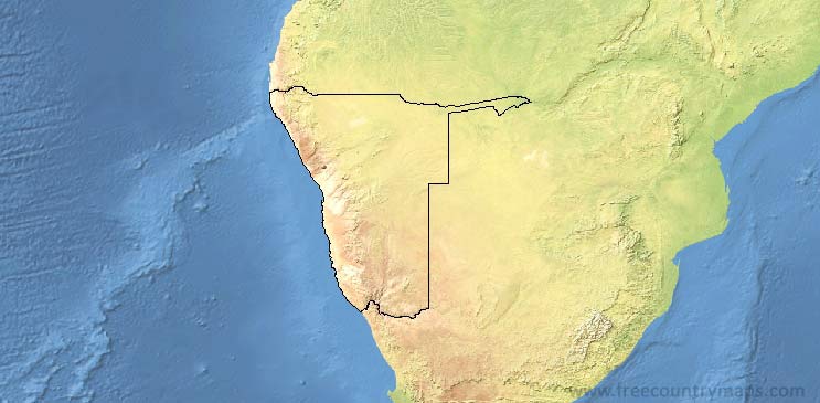 Namibia Map Outline