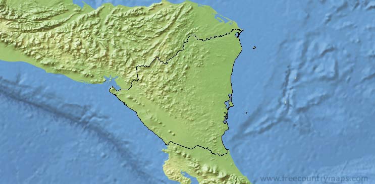 Nicaragua Map Outline