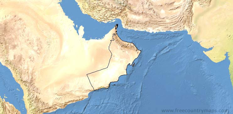 Oman Map Outline