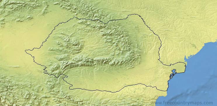 Romania Map Outline