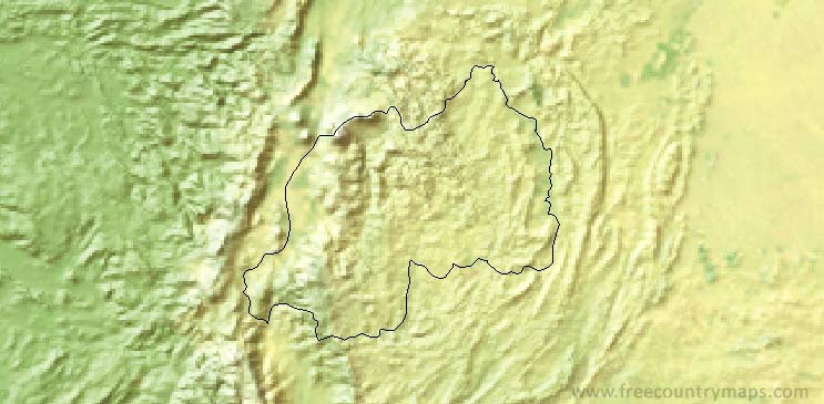 Rwanda Map Outline