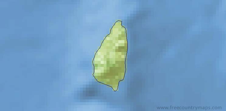 Saint Lucia Map Outline