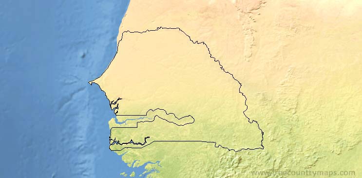 Senegal Map Outline