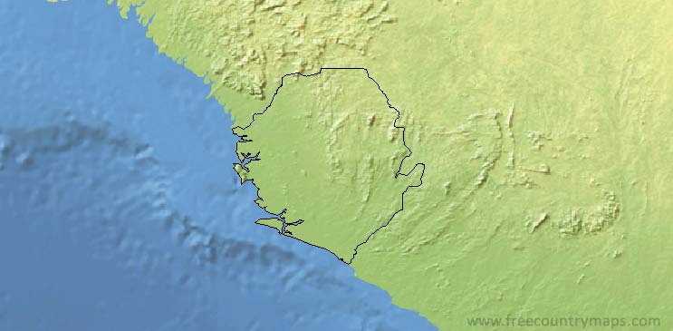 Sierra Leone Map Outline