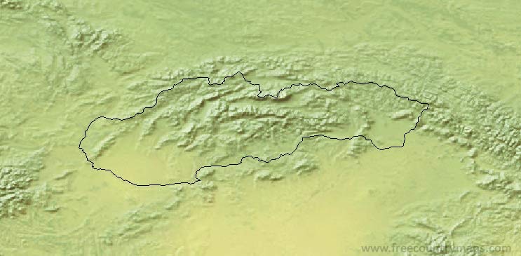 Slovakia Map Outline
