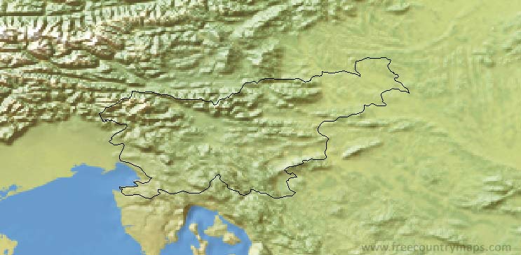 Slovenia Map Outline