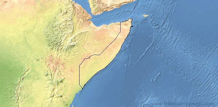 Somalia Map Outline
