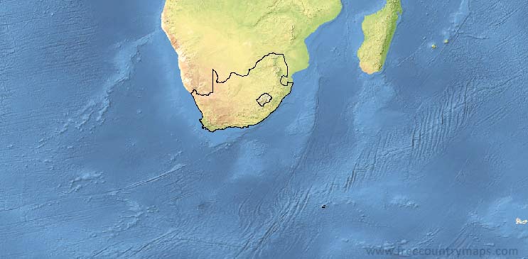 South Africa Map Outline