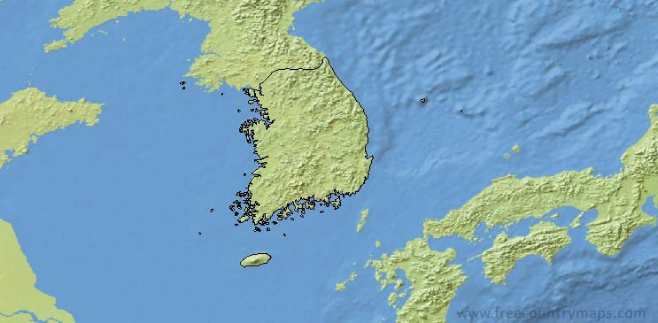 South Korea Map Outline