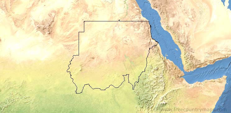Sudan Map Outline