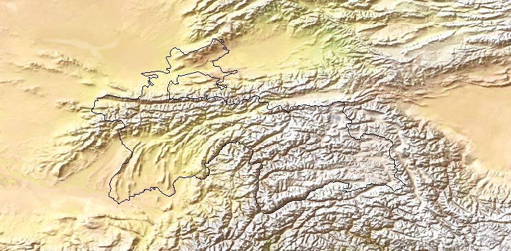 Tajikistan Map Outline