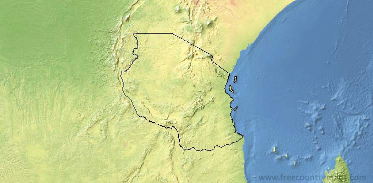 Tanzania Map Outline