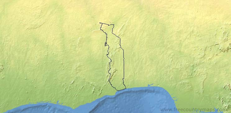 Togo Map Outline