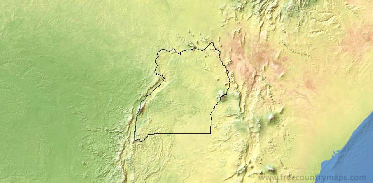 Uganda Map Outline