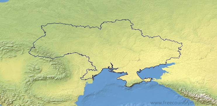 Ukraine Map Outline