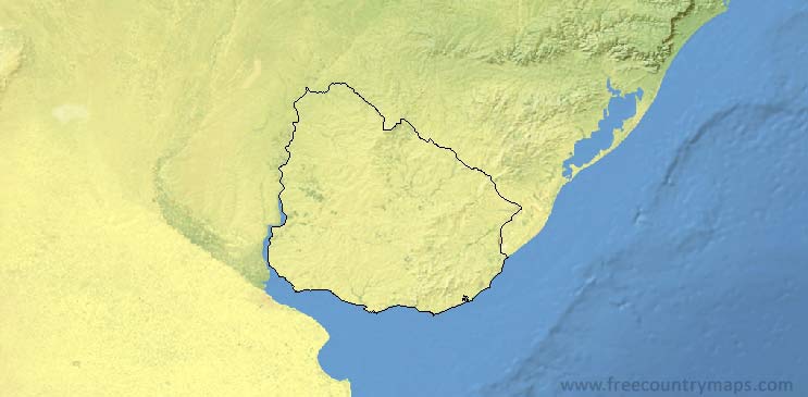 Uruguay Map Outline