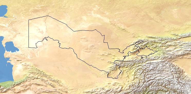 Uzbekistan Map Outline