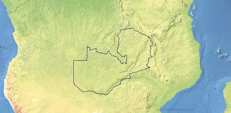 Zimbabwe Map Outline