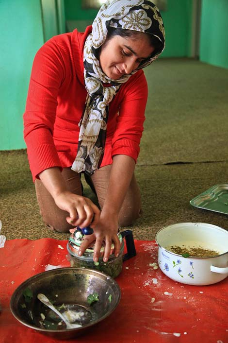 Young-Woman Culture Cooking Afghanistan