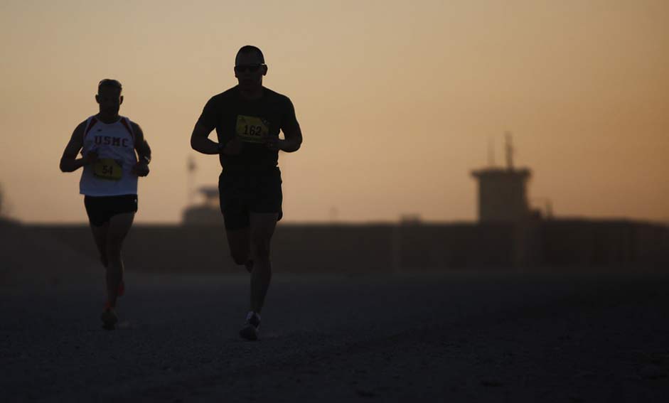 Fitness Athletes Silhouette Runners