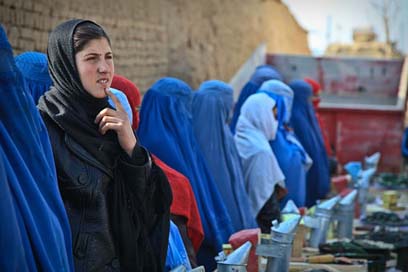 Woman Burqa Ceremony Afghanistan Picture