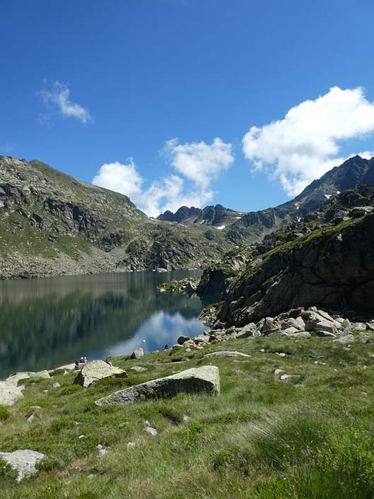 Andorra Mountain Rocks Lake