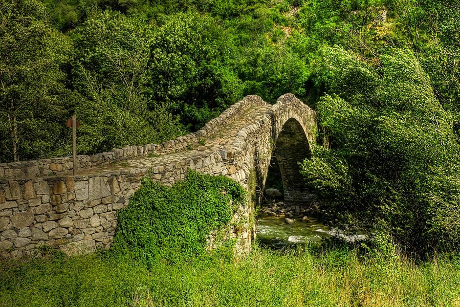  Andorra Pont-De-La-Margineda Medieval-Bridge