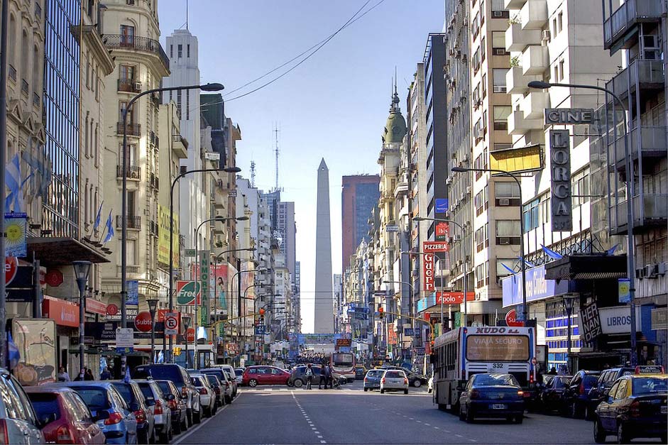 Corrientes-Avenue Obelisk Argentina Buenos-Aires