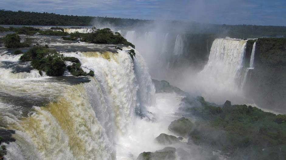 Iguazu Water-Wall Waterfall Iguaz-Waterfalls