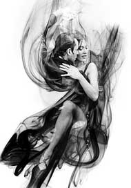 Smoke Dance Dancing-Couple Pair Picture