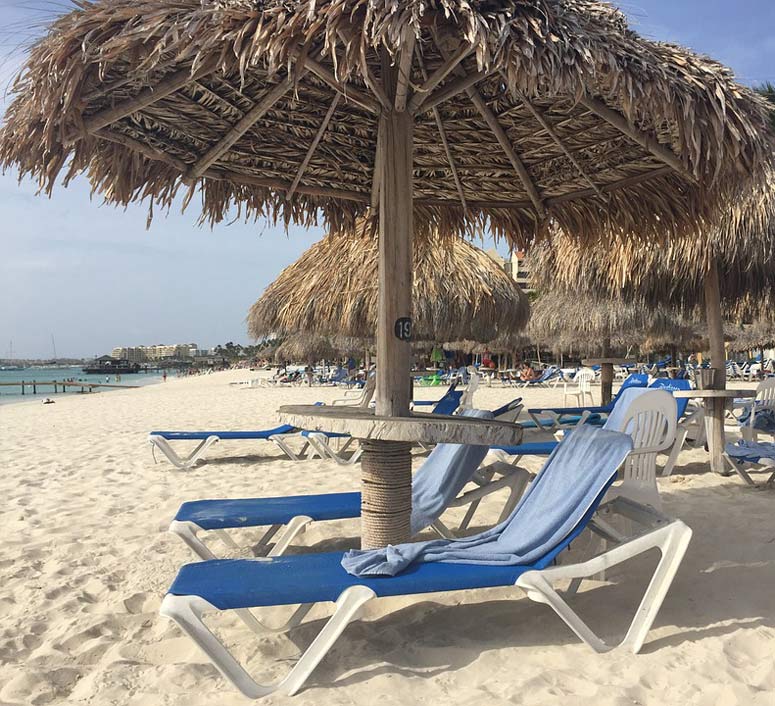 Beach Sand Aruba Palapa