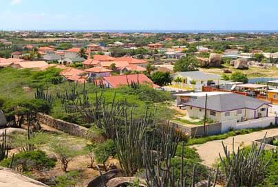 Houses Horizon Aruba Cacti Picture