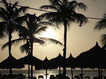 Sunset  Caribbean Aruba Picture
