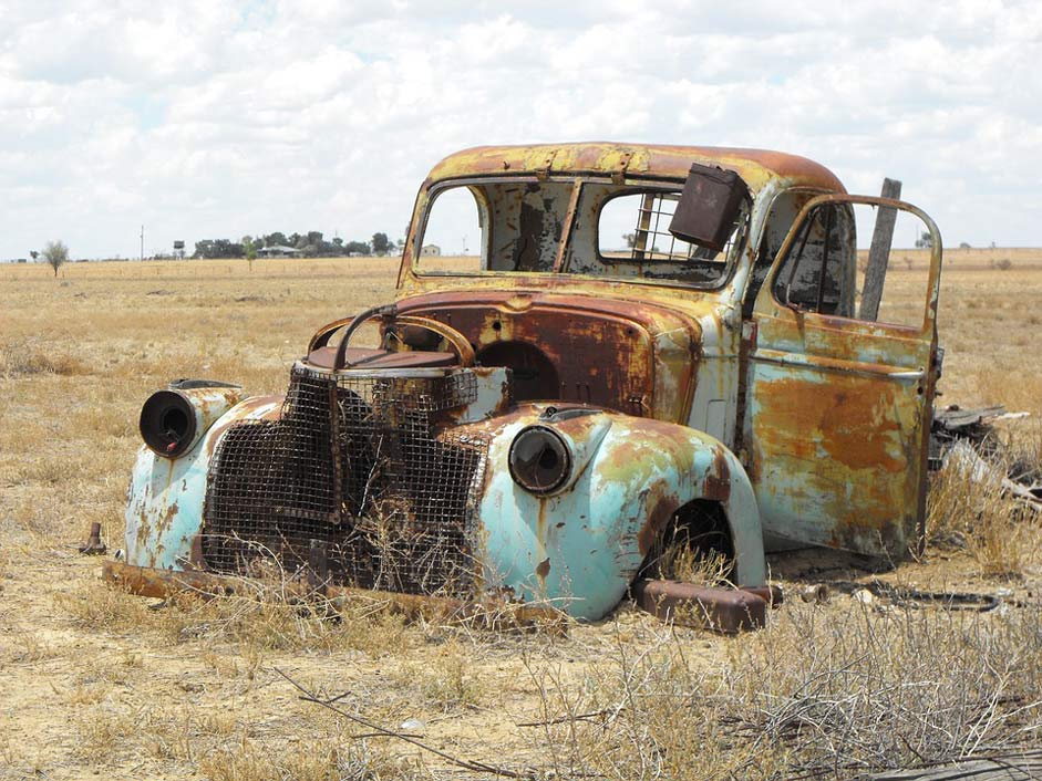 Wreck Old-Car Old-Utility Australia