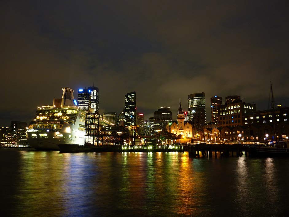 Night Australia Port Sydney