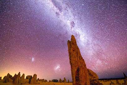 Milky-Way Landscape Night Rocks Picture