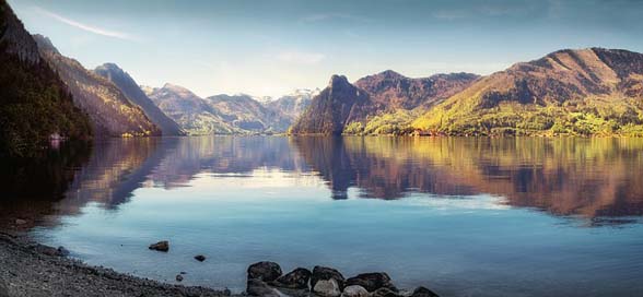 Traunsee Mountains Austria Lake Picture