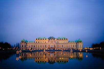 Vienna Belvedere Austria Night Picture